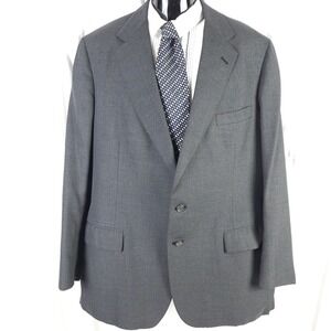 Polo University‎ Club Ralph Lauren Gray 2‑Button Blazer Mens 44L Sports Coat